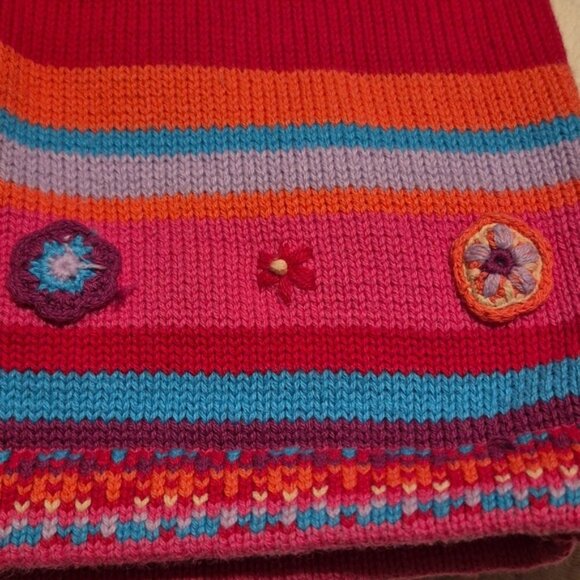 Hanna Andersson girls size 100 or 4 knit skirt with tiny flowers VGUC - Picture 3 of 6